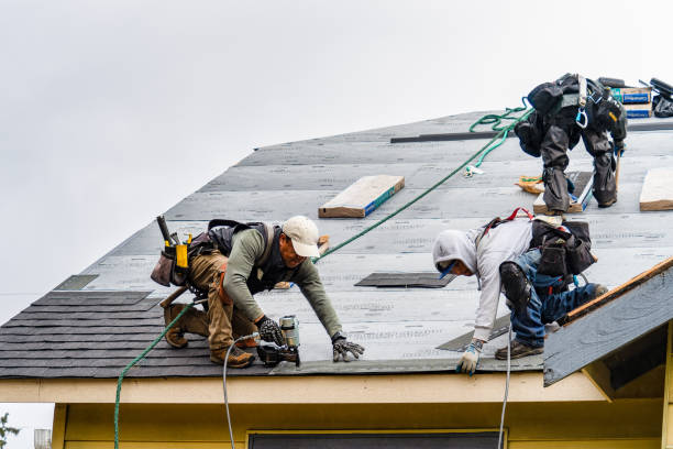 Professional Gutter Installation technician working in West Springfield, MA